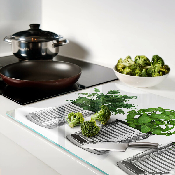 Tabla de cocina Plantas en macetas de metal