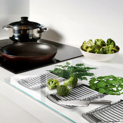 Tabla de cocina Plantas en macetas de metal