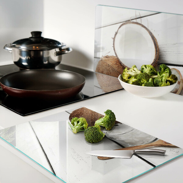 Tabla de cortar de cristal Coco y sus productos