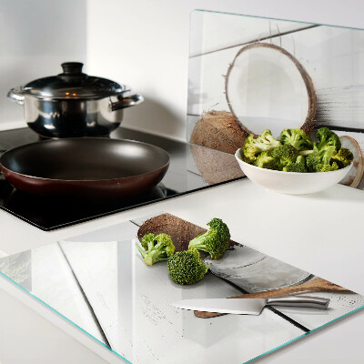 Tabla de cortar de cristal Coco y sus productos