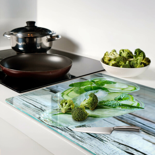 Deska kuchenna szklana Koktajle z miętą i ogórkiem