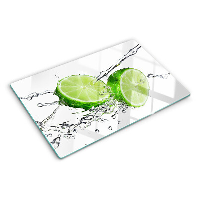 Tabla de cortar de cristal Limones en agua