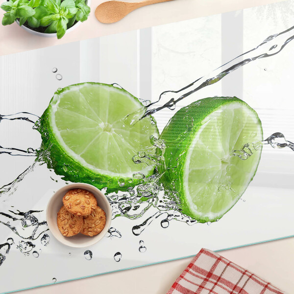 Tabla de cortar de cristal Limones en agua