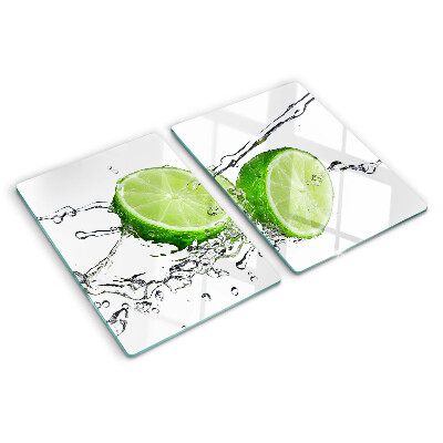 Tabla de cortar de cristal Limones en agua