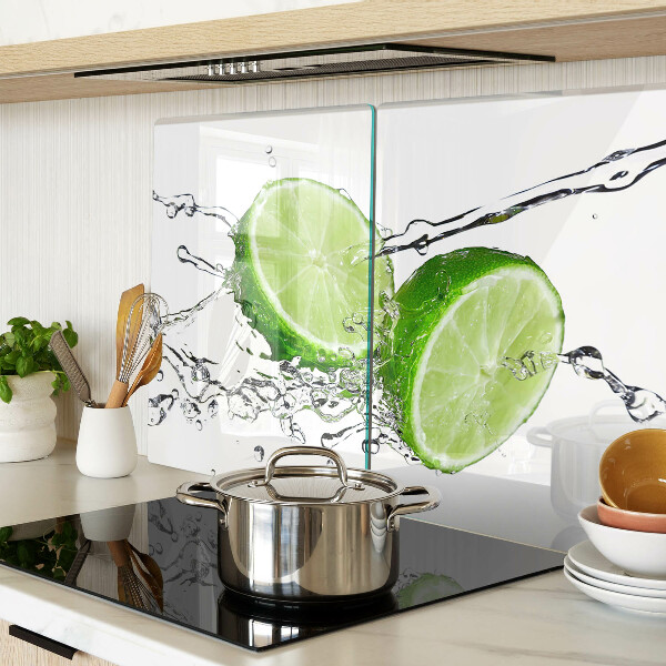 Tabla de cortar de cristal Limones en agua