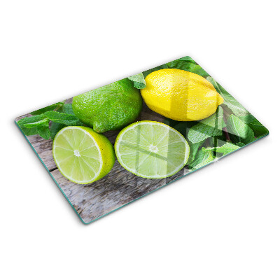 Tabla para cortar Limones y limas con menta