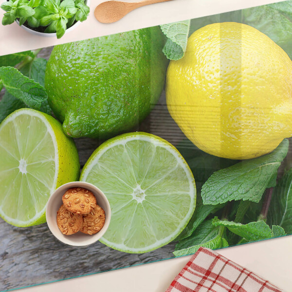 Tabla para cortar Limones y limas con menta
