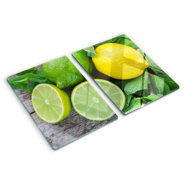 Tabla para cortar Limones y limas con menta