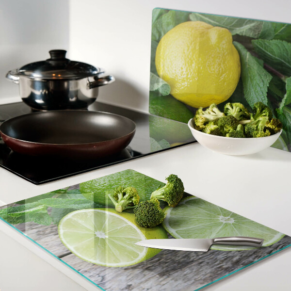 Tabla para cortar Limones y limas con menta