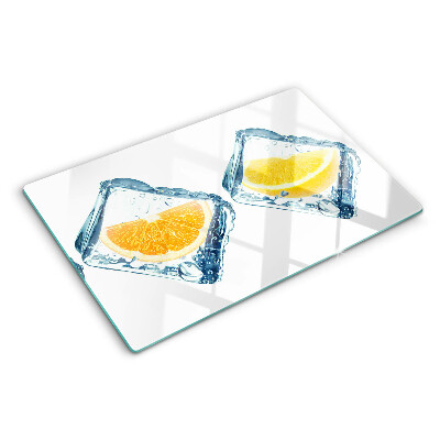 Szklana deska kuchenna Owoce w lodzie
