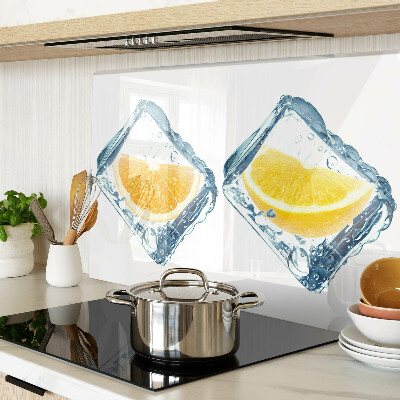 Tabla de cortar de cristal Fruta en hielo