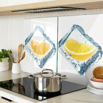 Tabla de cortar de cristal Fruta en hielo