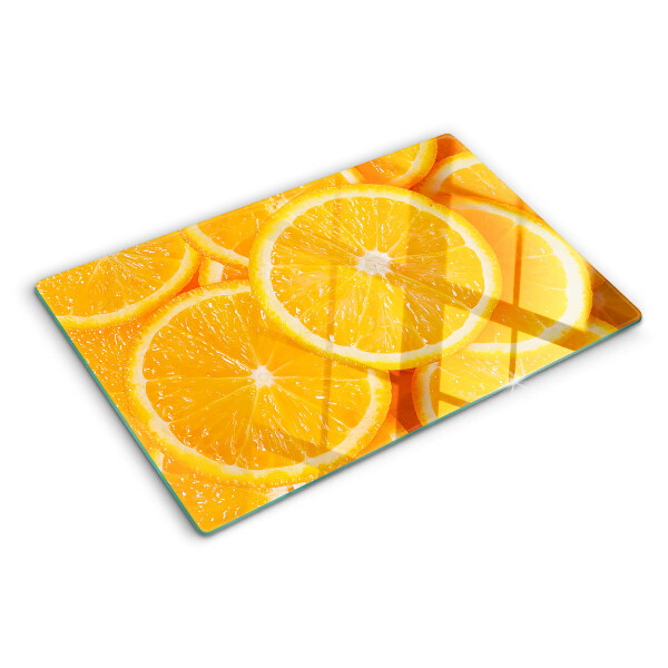 Tabla de cortar rodajas de naranja