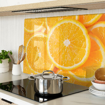 Tabla de cortar rodajas de naranja