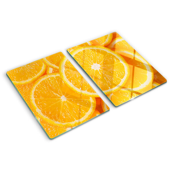 Tabla de cortar rodajas de naranja