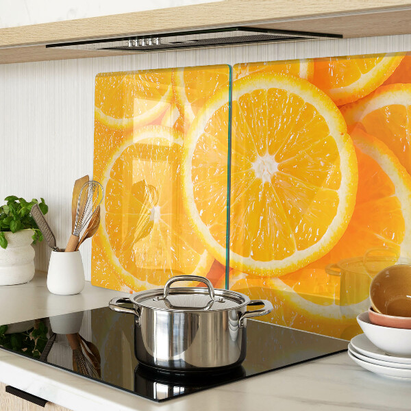 Tabla de cortar rodajas de naranja