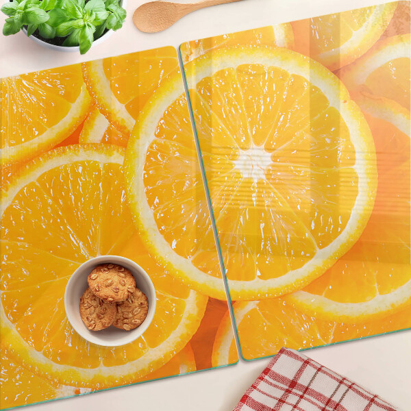 Tabla de cortar rodajas de naranja