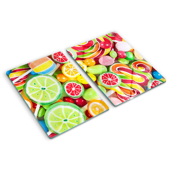 Tabla para cortar Dulces caramelos y frutas