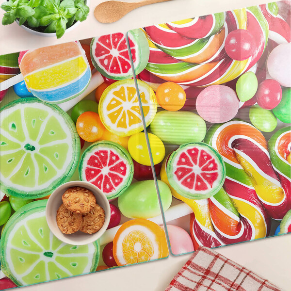 Tabla para cortar Dulces caramelos y frutas