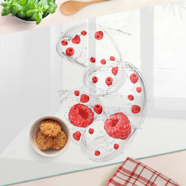 Deska kuchenna szklana Malinowe bąbelki w wodzie