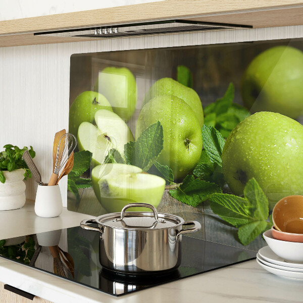 Tabla de cortar Manzanas verdes con menta