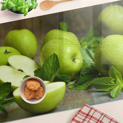 Tabla de cortar Manzanas verdes con menta