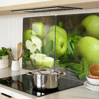 Tabla de cortar Manzanas verdes con menta