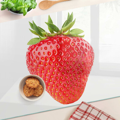 Tabla de cocina Fresa sobre fondo blanco
