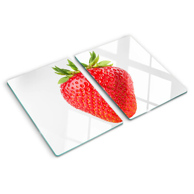 Tabla de cocina Fresa sobre fondo blanco
