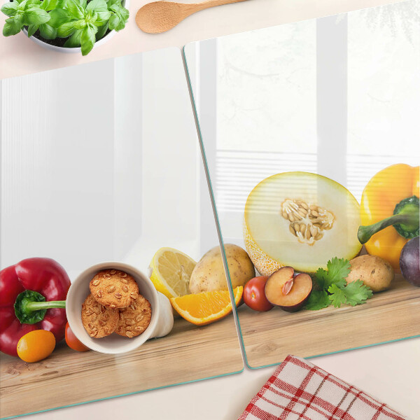 Tabla para cortar Fruta en una tabla