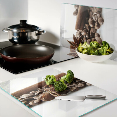 Deska kuchenna szklana Kawa i przyprawy