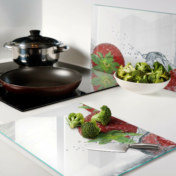 Tabla para cortar Fresas en agua