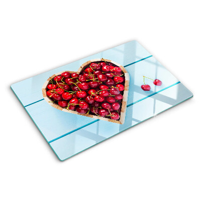 Tabla de cortar Cerezas en el corazón