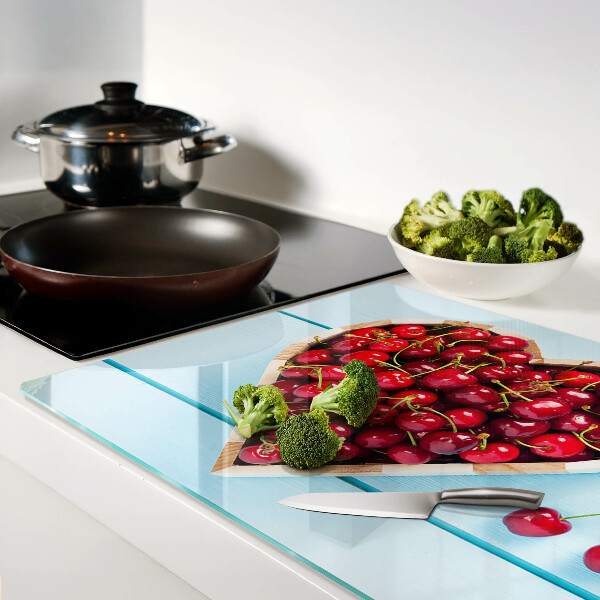 Tabla de cortar Cerezas en el corazón