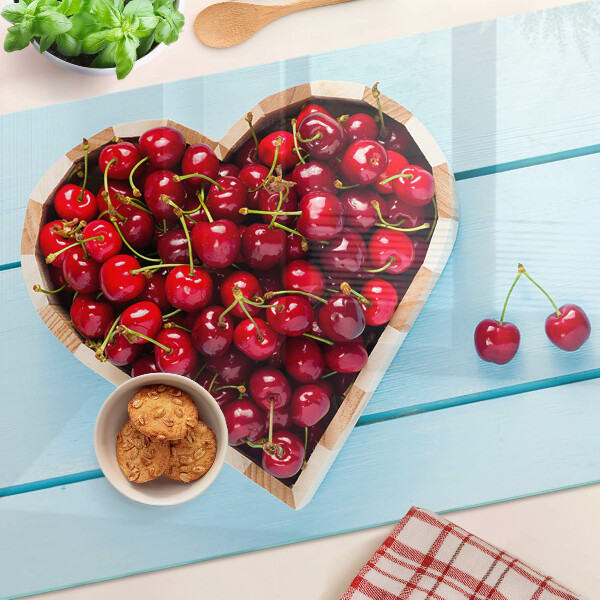 Tabla de cortar Cerezas en el corazón