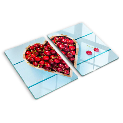Szklana deska kuchenna Czereśnie w sercu