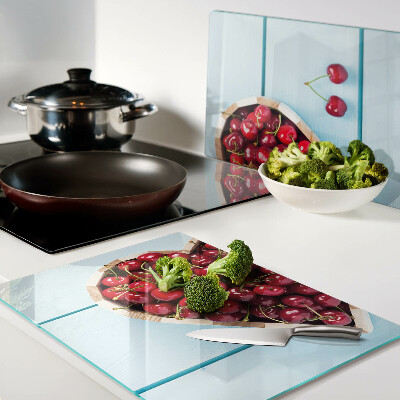 Tabla de cortar Cerezas en el corazón