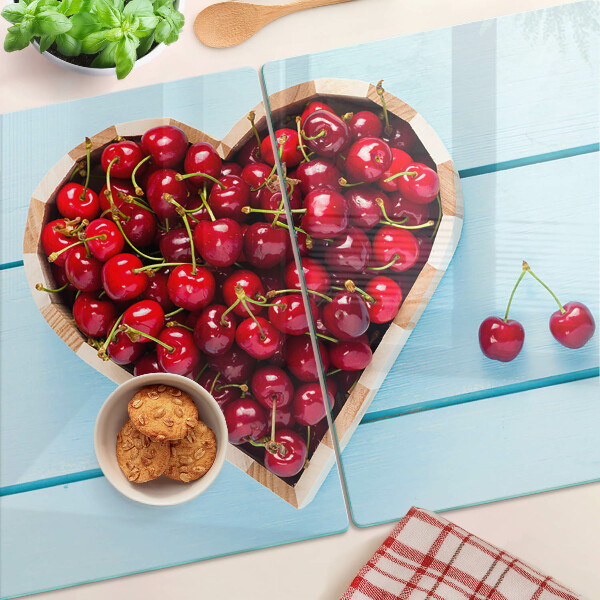 Tabla de cortar Cerezas en el corazón