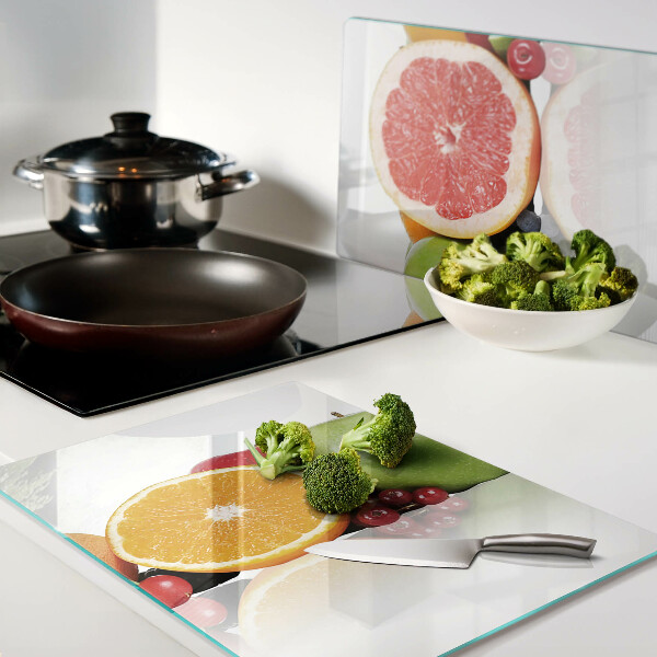 Tabla para cortar Frutas cítricas en colores pastel