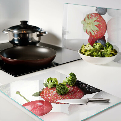 Tabla de cortar de cristal Frutos del bosque