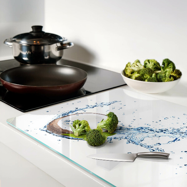 Tabla de cortar Coco con agua y menta