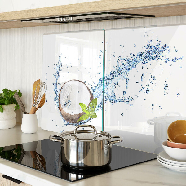 Tabla de cortar Coco con agua y menta