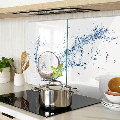 Tabla de cortar Coco con agua y menta