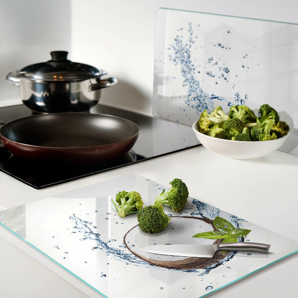 Deska kuchenna szklana Kokos z wodą i miętą