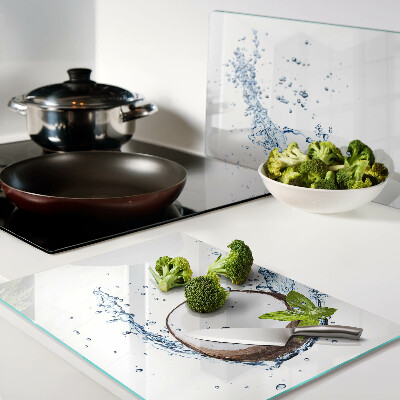 Tabla de cortar Coco con agua y menta