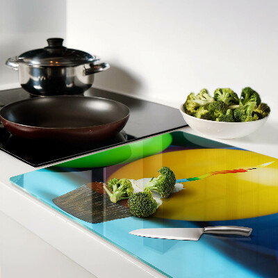 Deska kuchenna szklana Urodzinowy cupcake z balonami