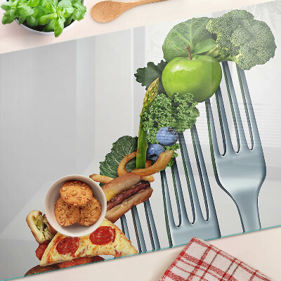 Tabla para cortar Comida en un tenedor