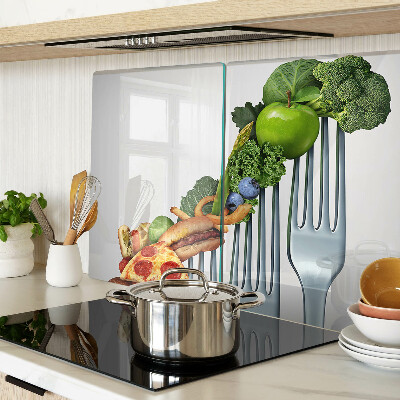 Tabla para cortar Comida en un tenedor