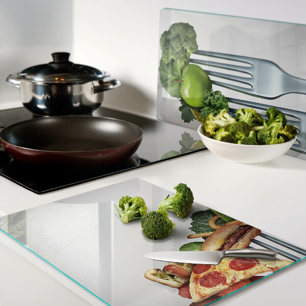 Tabla para cortar Comida en un tenedor