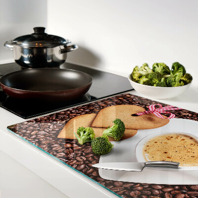 Tabla de cortar Café con corazón y galletas